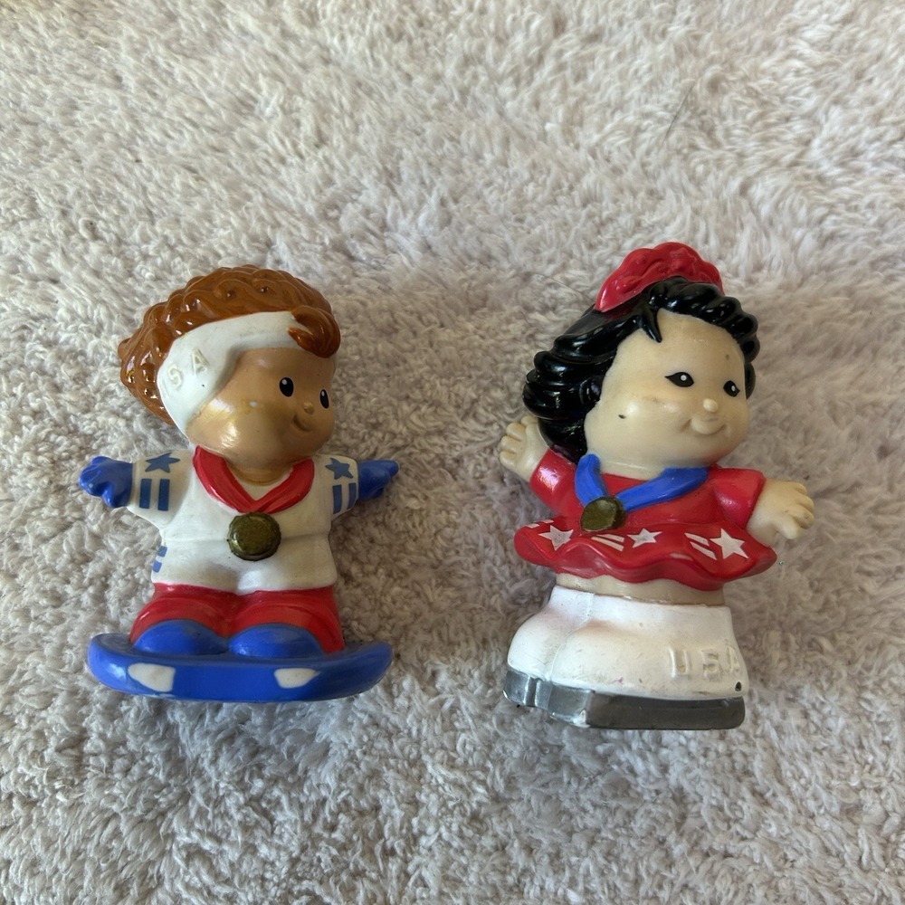 Fisher-Price Little People 10 Figures Vintage 90s 2014 John Deer Zoo Olympics - Picture 12 of 15